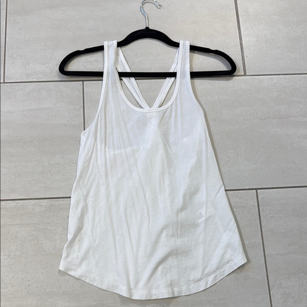 White Tank Top- yoga - beyond yoga